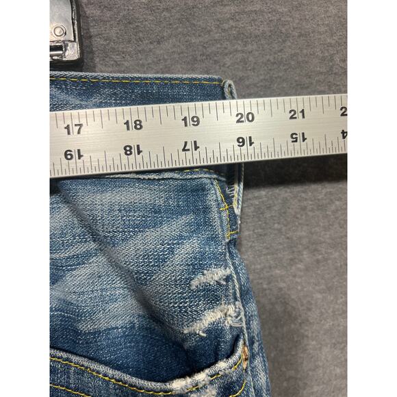 True Religion Billy Skull & Roses Mens Bootcut Distressed Jeans Size 38 - Picture 7 of 10